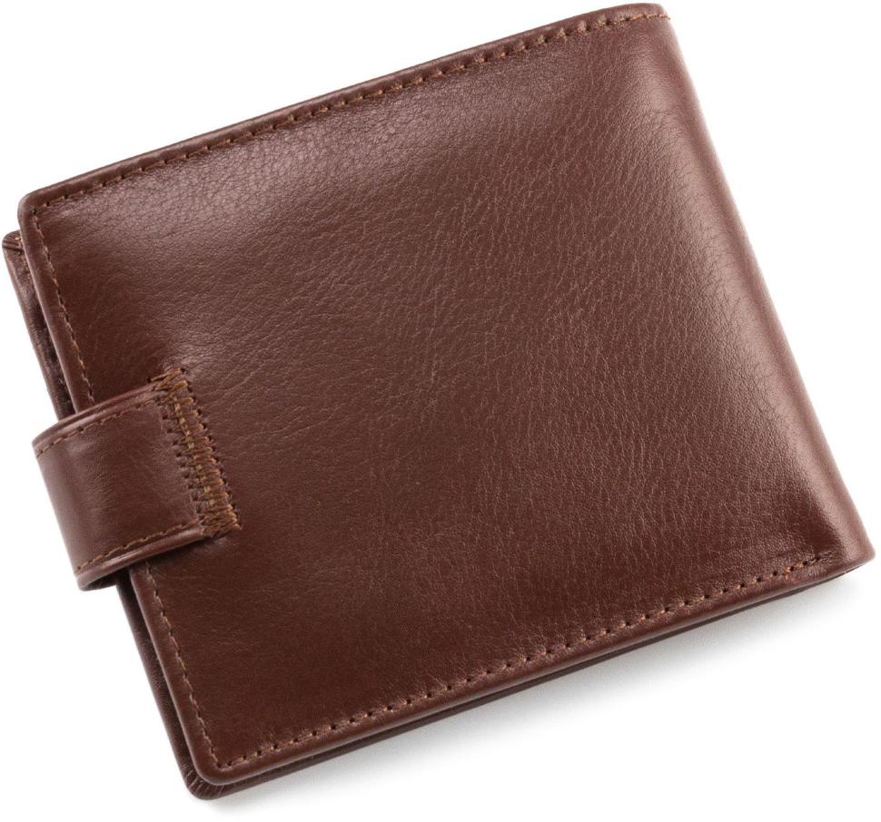 Стильний шкіряний гаманець на кнопці ST Leather (16558)