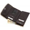 Бежевий гаманець потрійного складання з натуральної шкіри KARYA (12360) - 3