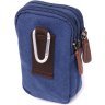 Маленькая мужская сумка-чехол на пояс из синего текстиля Vintage 2422226 - 2