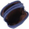 Маленькая мужская сумка-чехол на пояс из синего текстиля Vintage 2422226 - 4