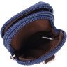 Маленькая мужская сумка-чехол на пояс из синего текстиля Vintage 2422226 - 5