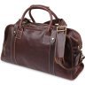Кожаная дорожная сумка с зернистой поверхностью коричневого цвета Vintage (14265) - 2