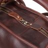 Шкіряна дорожня сумка з зернистою поверхнею коричневого кольору Vintage (14265) - 4