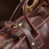 Кожаная дорожная сумка с зернистой поверхностью коричневого цвета Vintage (14265) - 10