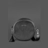 Кругла жіноча сумка-кроссбоді з натуральної шкіри флотар у чорному кольорі BlankNote Tablet 78613 - 1