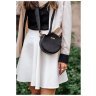 Кругла жіноча сумка-кроссбоді з натуральної шкіри флотар у чорному кольорі BlankNote Tablet 78613 - 6