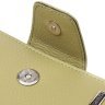 Жіночий гаманець оливкового кольору з натуральної шкіри флотар з хлястиком на магніті CANPELLINI (2421604) - 3