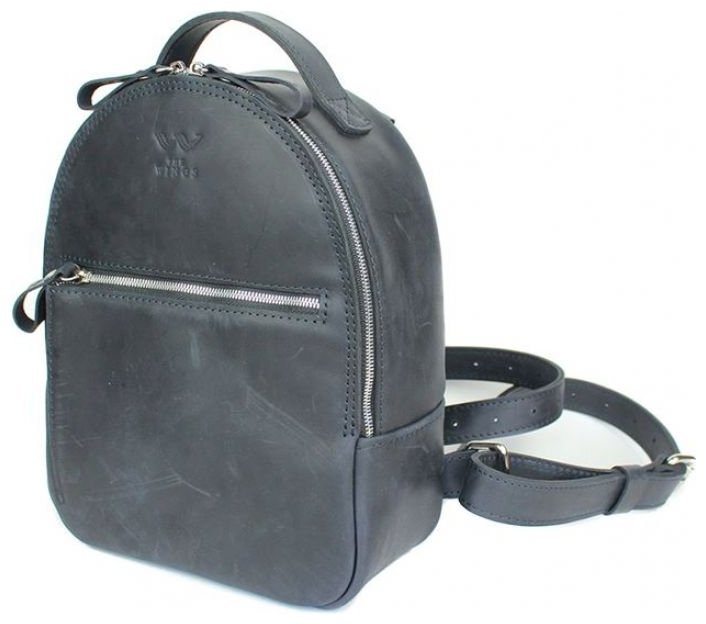 Жіночий вінтажний рюкзак-сумка темно-синього кольору BlankNote Groove S 79013