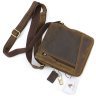 Винтажная мужская сумка через плечо из натуральной кожи светло-коричневого цвета Visconti Messenger Bag 69113 - 5