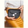 Чорна жіноча сумочка з натуральної шкіри флотар на ланцюжку BlankNote Yoko 79113  - 5