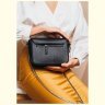 Черная женская сумочка из натуральной кожи флотар на цепочке BlankNote Yoko 79113  - 7