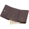 Жіночий темно-коричневий гаманець зі шкіри з вираженою зернистістю Tony Bellucci (10845) - 5