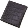 Шкіряне портмоне чорного кольору з затискачем для купюр Bond Non (10897) - 3