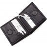 Шкіряне портмоне чорного кольору з затискачем для купюр Bond Non (10897) - 5