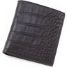 Шкіряне портмоне чорного кольору з затискачем для купюр Bond Non (10897) - 1