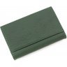Зелена компактна обкладинка для документів подвійного складання з фактурного шкіри ST Leather (14006) - 3