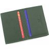 Зелена компактна обкладинка для документів подвійного складання з фактурного шкіри ST Leather (14006) - 4