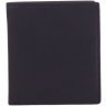 Черное вертикальное мужское портмоне из натуральной кожи под купюры и карточки Smith&Canova Romano 69713 - 1