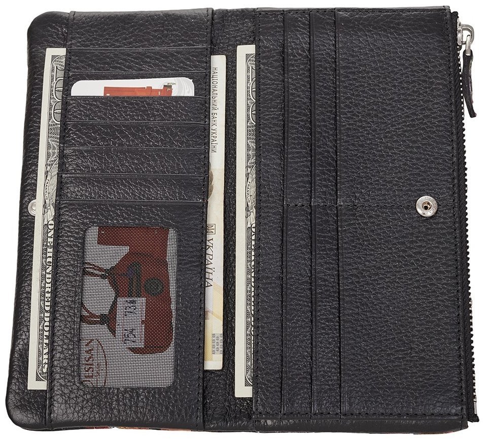 Великий жіночий гаманець з натуральної шкіри Desisan 80514 різнокольоровий modnotak фото №3