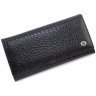 Классический женский черный кошелек из лакированной кожи с клапаном на магнитах ST Leather 70814 - 3