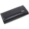 Классический женский черный кошелек из лакированной кожи с клапаном на магнитах ST Leather 70814 - 4