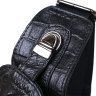 Молодежная кожаная мужская сумка-слинг через плечо в черном цвете Vintage (20671) - 3