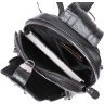 Молодежная кожаная мужская сумка-слинг через плечо в черном цвете Vintage (20671) - 5