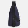 Синий мужской рюкзак-слинг из текстиля с принтом Monsen 71614 - 3