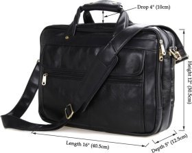 Вместительная мужская сумка для ноутбука на три отделения VINTAGE STYLE (14242)