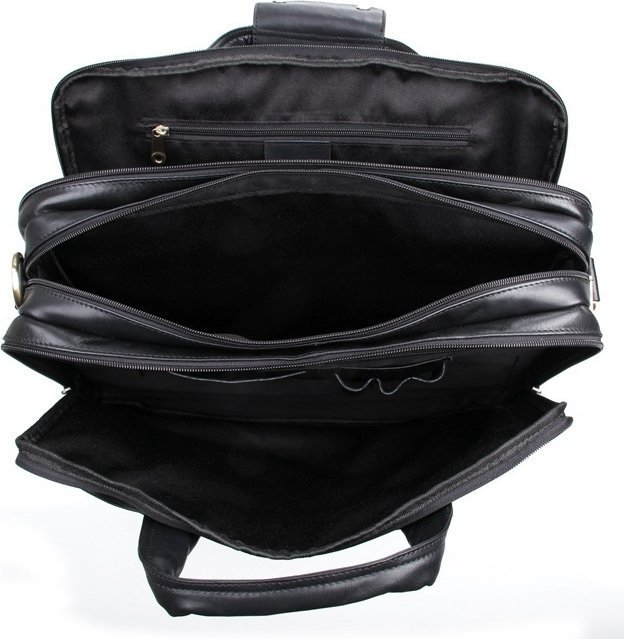 Вместительная мужская сумка для ноутбука на три отделения VINTAGE STYLE (14242)