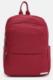 Жіночий червоний рюкзак із текстильного матеріалу на блискавці Monsen 71814