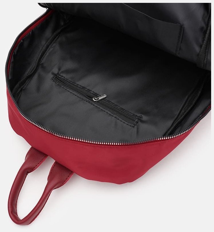 Женский красный рюкзак из текстильного материала на молнии Monsen 71814