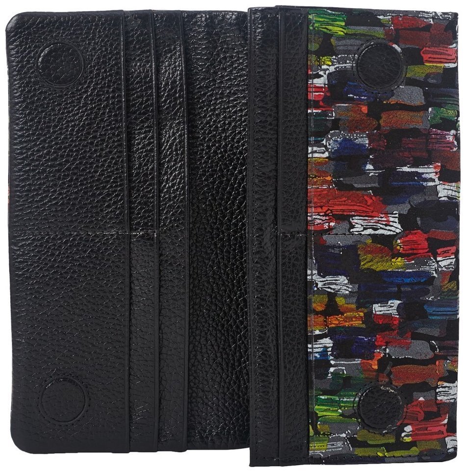 Крупный женский кошелек из натуральной кожи с ярким принтом Desisan 81814 modnotak фото №3