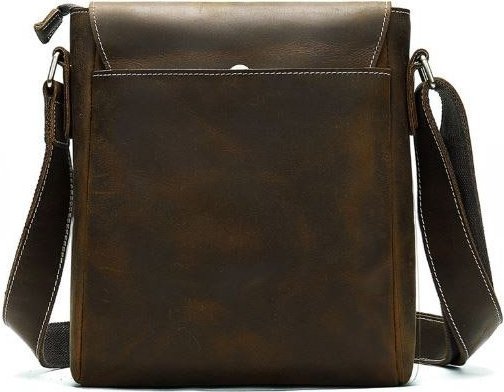 Вінтажна чоловіча сумка планшет середнього розміру з клапаном VINTAGE STYLE (14804)