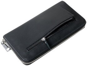 Большой картхолдер на молнии Beverly Hills черного цвета Vip Collection 102514