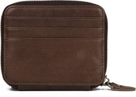 Коричневая визитница из натуральной кожи гладкого типа Vintage (2414604)