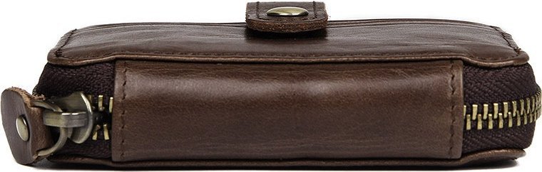 Коричневая визитница из натуральной кожи гладкого типа Vintage (2414604)