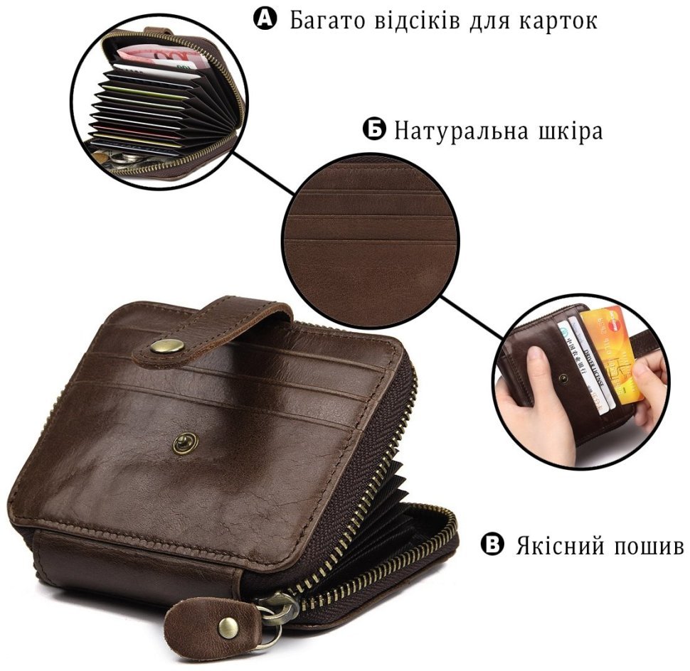 Коричнева візитниця з натуральної шкіри гладкого типу Vintage (2414604) фото №16 Коричнева візитниця з натуральної шкіри гладкого типу Vintage (2414604) modnotak фото №16