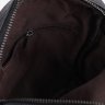 Недорогая мужская кожаная сумка через плечо в черном цвете на два отсека Keizer (21886) - 5