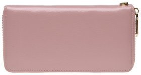 Жіночий гаманець із натуральної шкіри рожевого кольору із зап'ястним ремінцем Keizer 73214