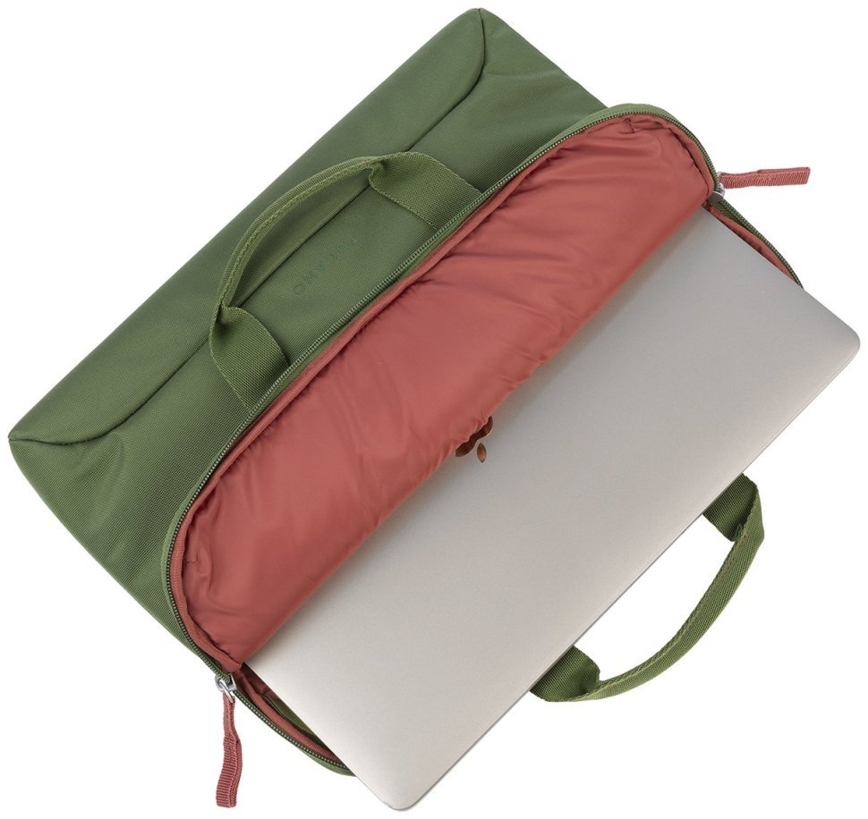 Сумка для ноутбука до 14" из качественного текстиля через плечо Tucano Smilza зеленая 103614 фото №6 Сумка для ноутбука до 14" из качественного текстиля через плечо Tucano Smilza зеленая 103614 modnotak фото №6