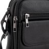 Маленькая мужская сумка через плечо из натуральной кожи черного окраса Tiding Bag (21559) - 5