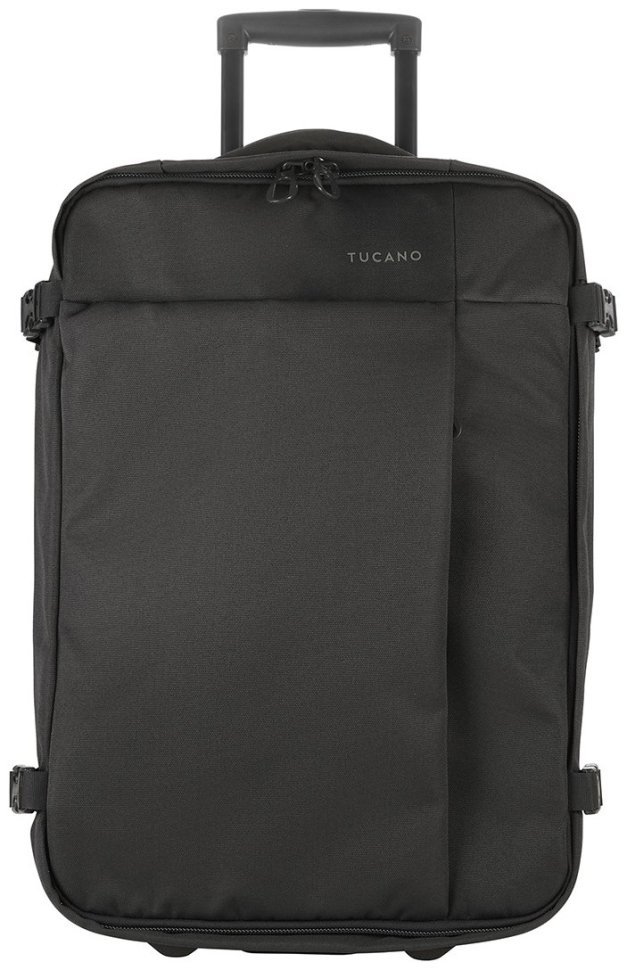 Сумка дорожня на 2-х колесах, Tucano Tugo S Trolley, 34л, поліестер, чорна modnotak фото №1