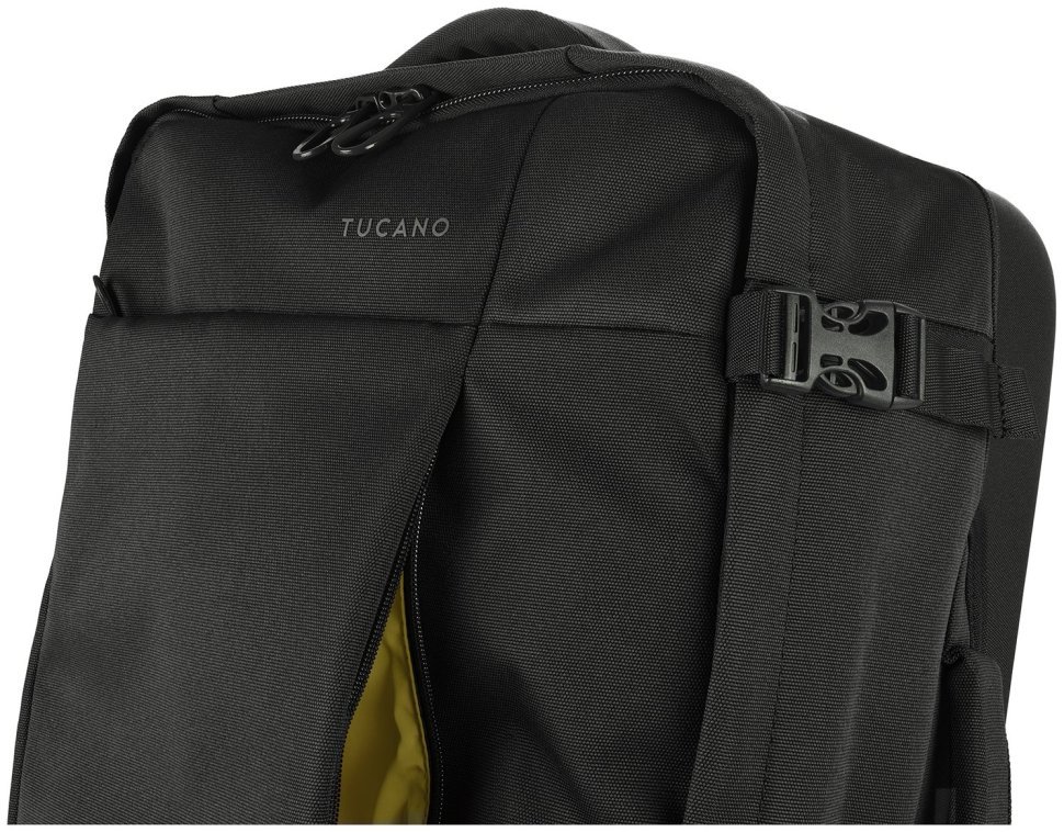 Сумка дорожня на 2-х колесах, Tucano Tugo S Trolley, 34л, поліестер, чорна modnotak фото №11