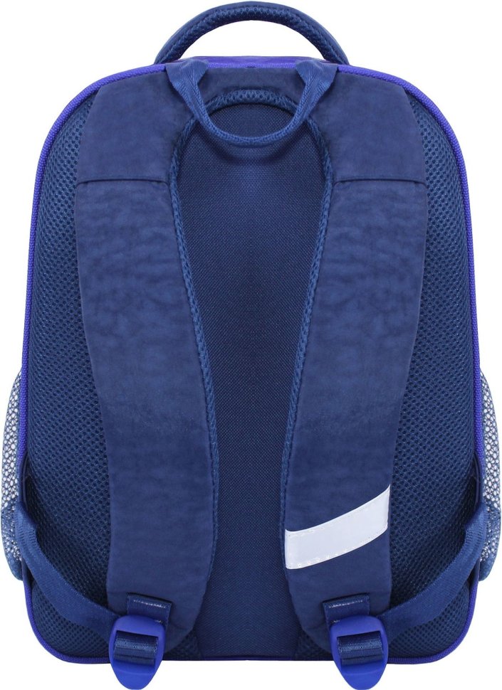Синій шкільний рюкзак для хлопчиків із текстилю з мотоциклістом Bagland (53814)