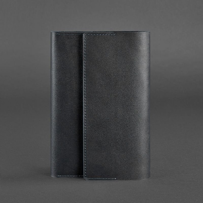 Шкіряний блокнот (Софт-бук) чорного кольору з ручкою в комплекті BlankNote (21979)