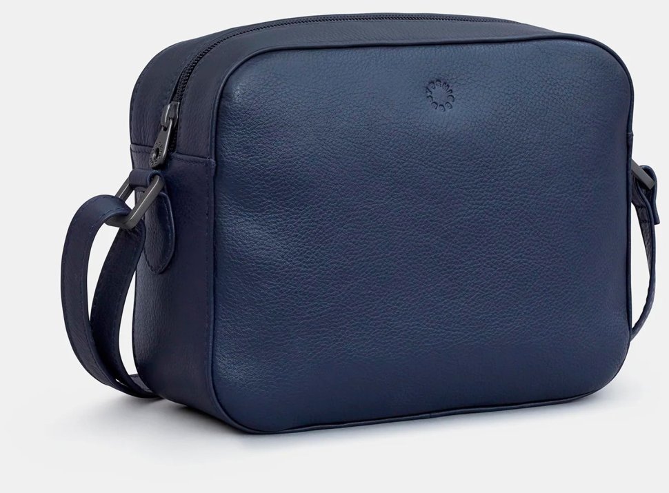 Женская кожаная сумка кросс-боди в темно-синем цвете Yoshi Belmont (Великобритания) 94414 modnotak фото №1