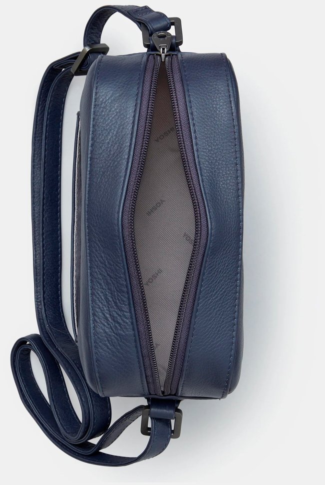 Женская кожаная сумка кросс-боди в темно-синем цвете Yoshi Belmont (Великобритания) 94414 modnotak фото №4