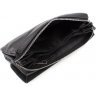 Мужская барсетка черного цвета из комбинированной кожи Leather Collection (11148) - 6