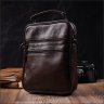 Удобная мужская сумка-барсетка из фактурной кожи коричневого цвета Vintage 2421949 - 8